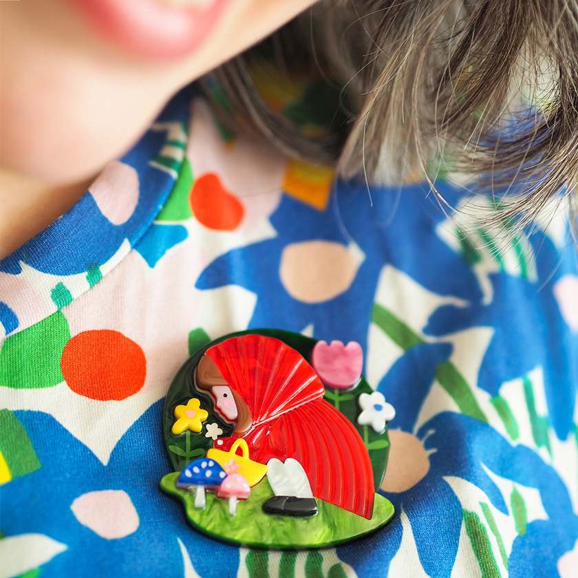 Little Red Riding Hood brooch by Erstwilder