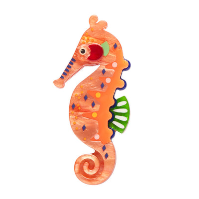 The Wary Western Australian Seahorse brooch by Erstwilder from their 2023 Pete Cromer Australian Sea Life collection