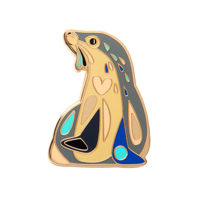 The Sage Sea Lion enamel pin by Erstwilder from their 2023 Pete Cromer Australian Sea Life collection