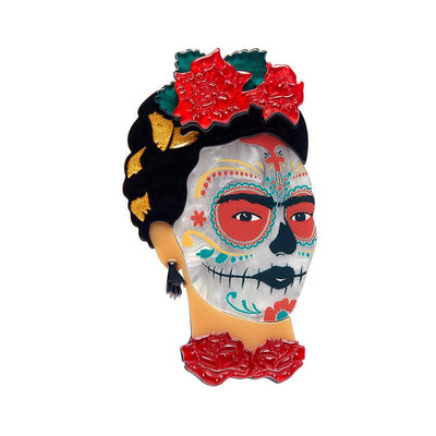 Frida Calavera Brooch by Erstwilder from their 2024 Frida Kahlo collection