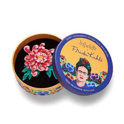 Passion is a bridge brooch in gift box by Erstwilder from their 2024 Frida Kahlo collection