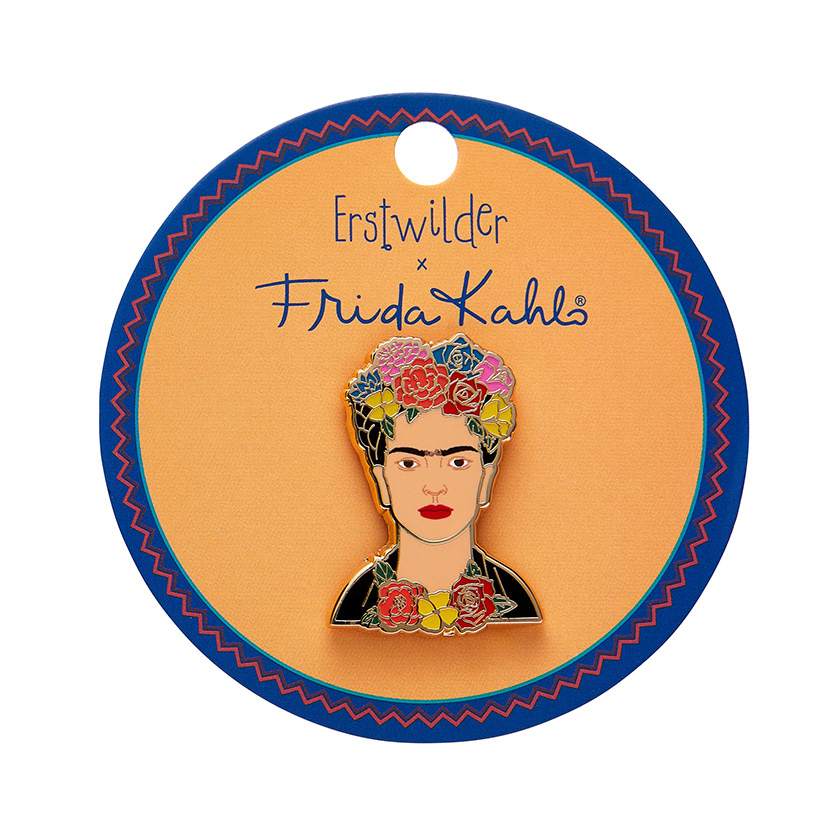My Own Muse Enamel Pin on card by Erstwilder from their 2024 Frida Kahlo collection