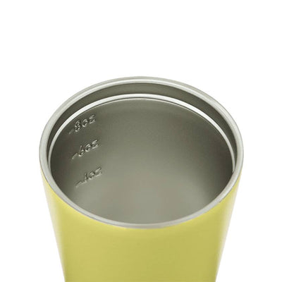 Made by Fressko Double walled insulated coffee cups with screw on lid. No spill coffee cup in sherbet colour