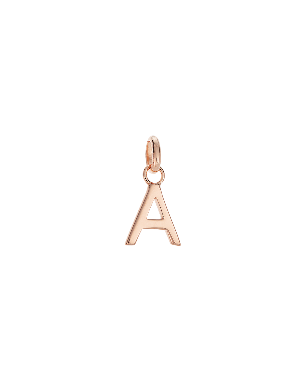 Rose Gold A Outline Initial Charm by Kirstin Ash