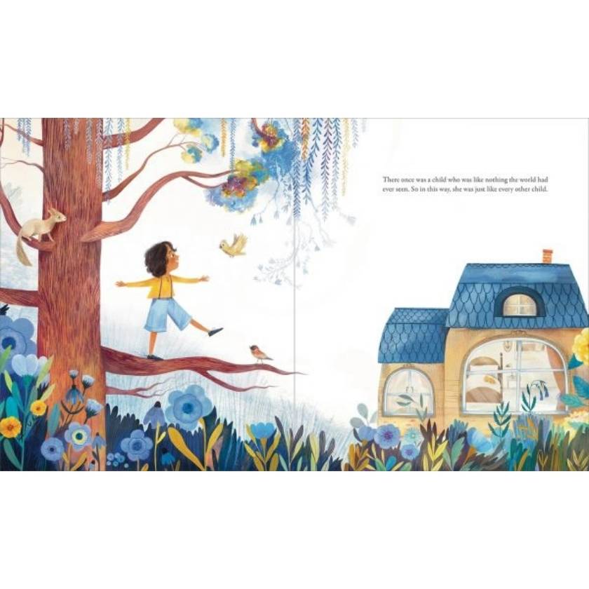 A double page spread in the candy dish book with watercolour illustrations