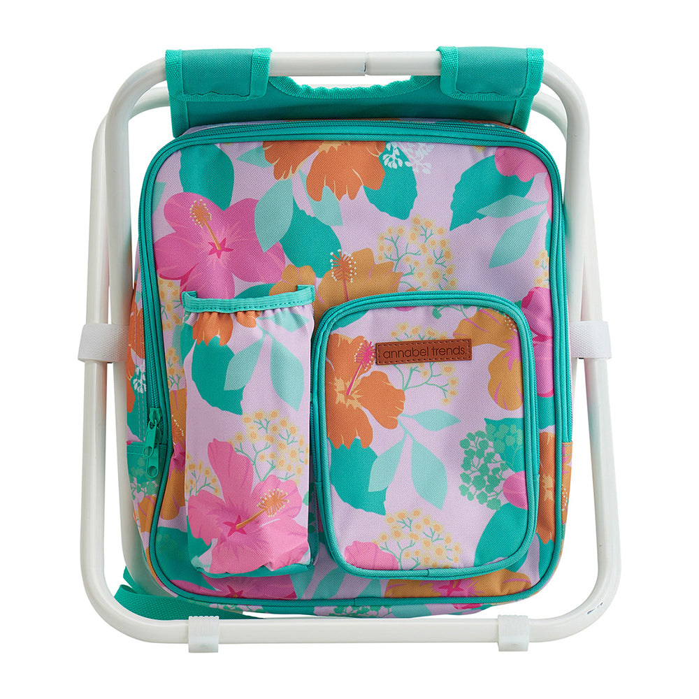 Picnic Cooler Chair in Hibiscus print by Annabel Trends