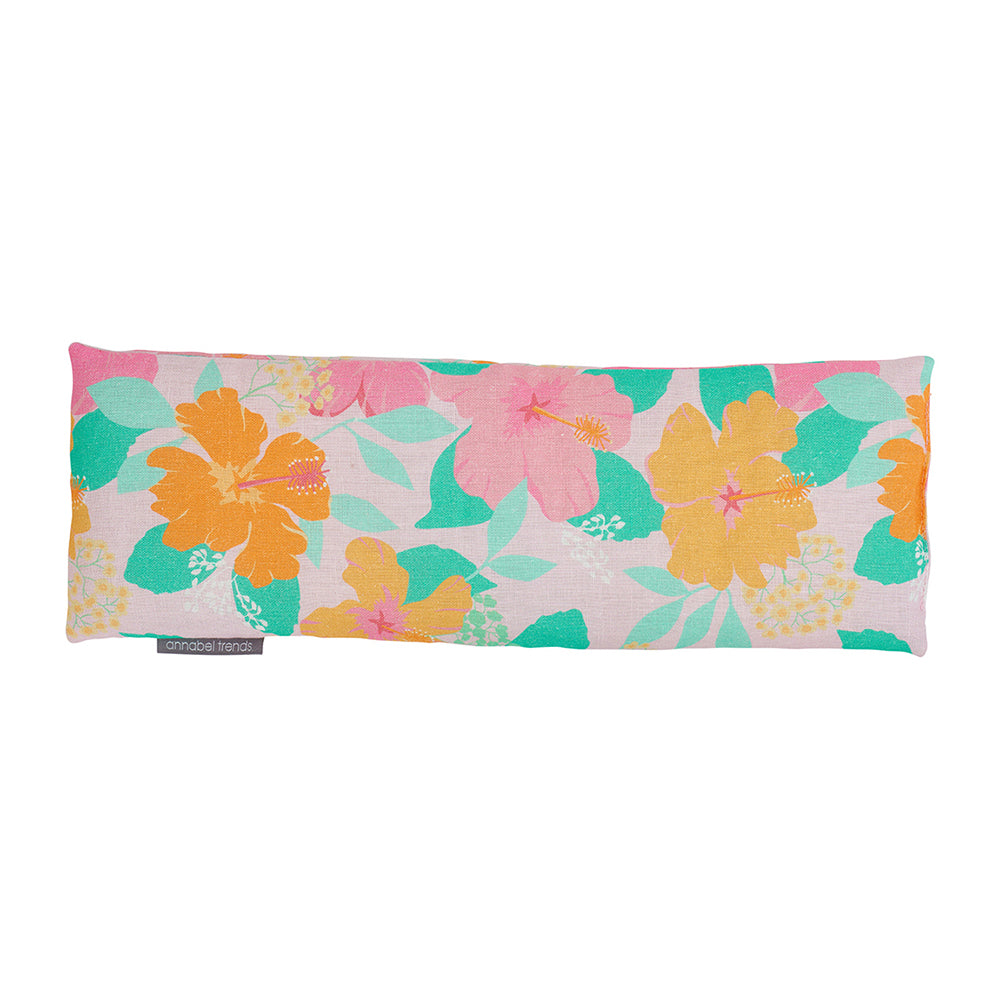 Linen Heat Pillow in Hibiscus design by Annabel Trends, without packaging