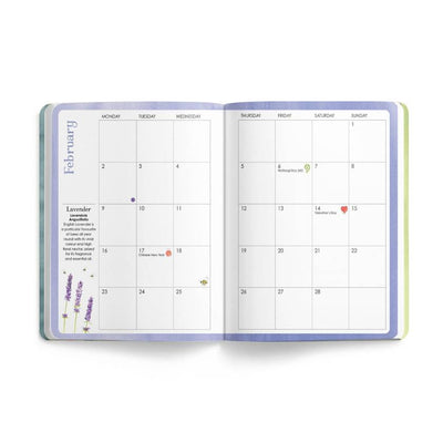 Floral-patterned diary with '2026 Diary' text and bee illustration on a white background by Affirmations | Stockist at Zebra Finch Style in Newcastle, NSW