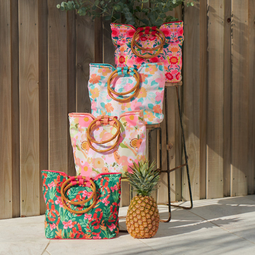 Four designs of the Insulated Tote Bag by Annabel Trends