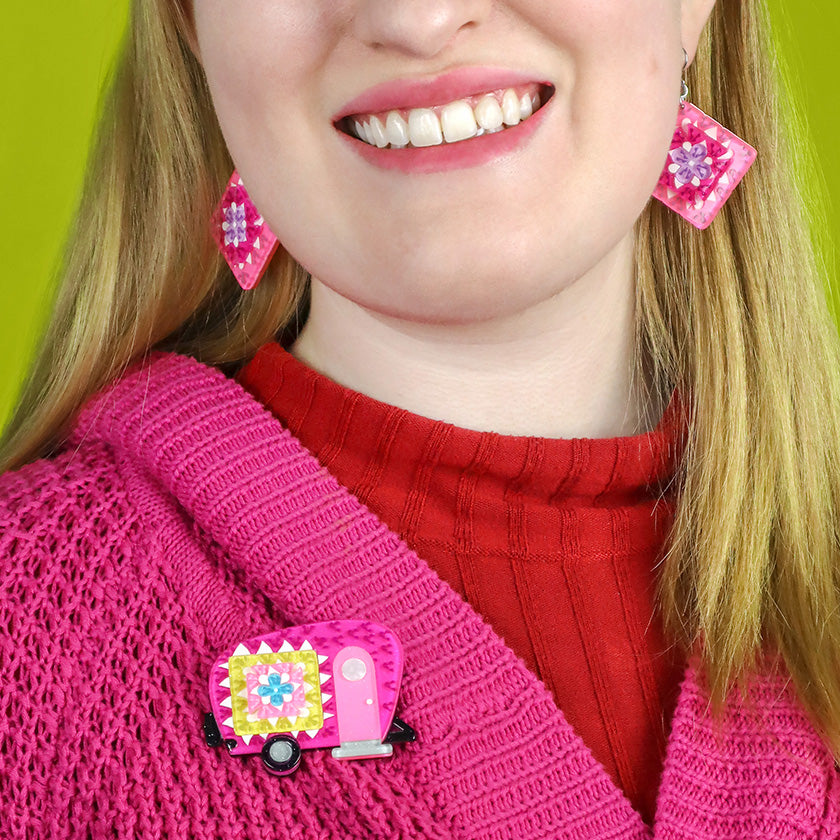 Cosiest of Campers brooch by Erstwilder from their 2023 Cosy Things collection