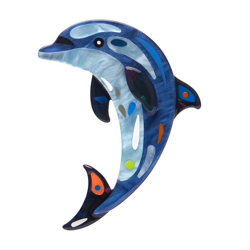 The Boastful Bottlenose Dolphin brooch by Erstwilder from their 2023 Pete Cromer Australian Sea Life collection