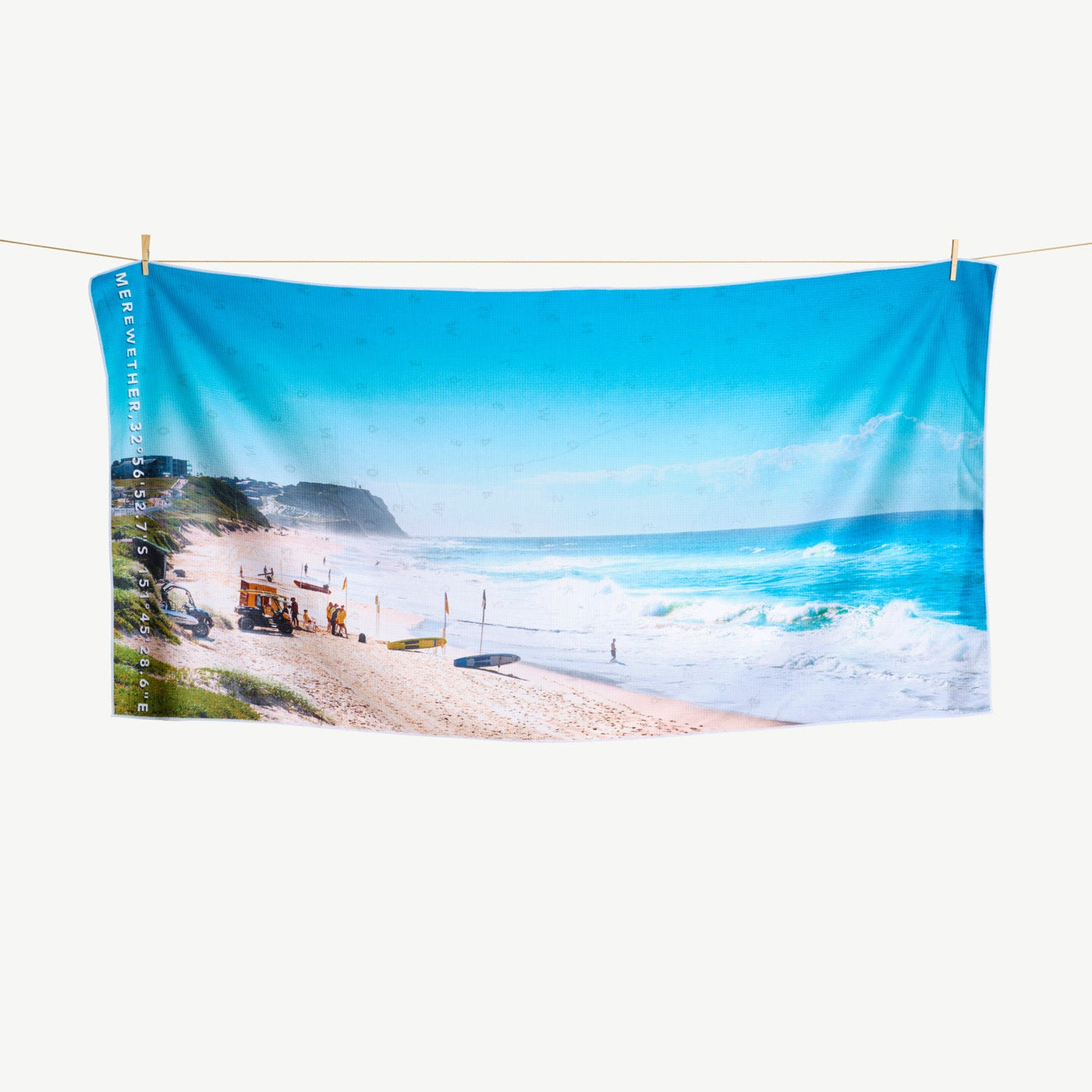 Merewether Weekend Beach Towel by Destination Label - sand free beach towel made from recycled plastic bottles.