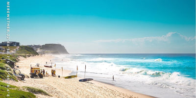 Merewether Weekend Beach Towel by Destination Label - sand free beach towel made from recycled plastic bottles.