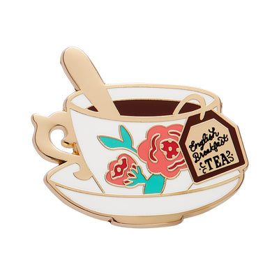 Fancy a Cuppa Enamel Pin by Erstwilder from their 2024 London Calling collection