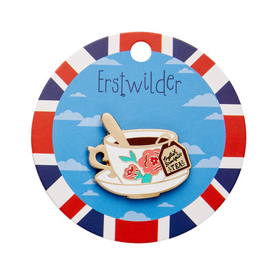 Fancy a Cuppa Enamel Pin by Erstwilder from their 2024 London Calling collection