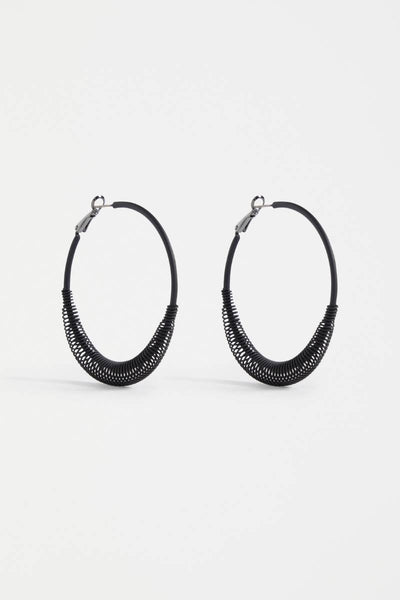 Elk the Label Solf Hoop Earrings in Black