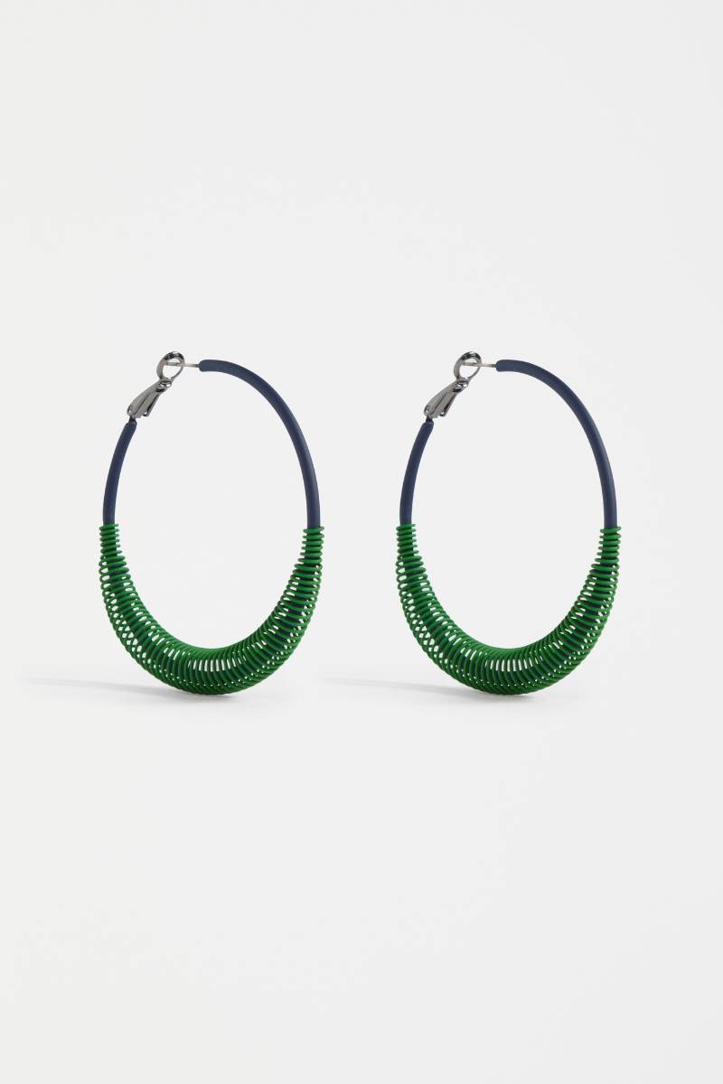 Elk the Label Solf Hoop Earrings in Vine Green