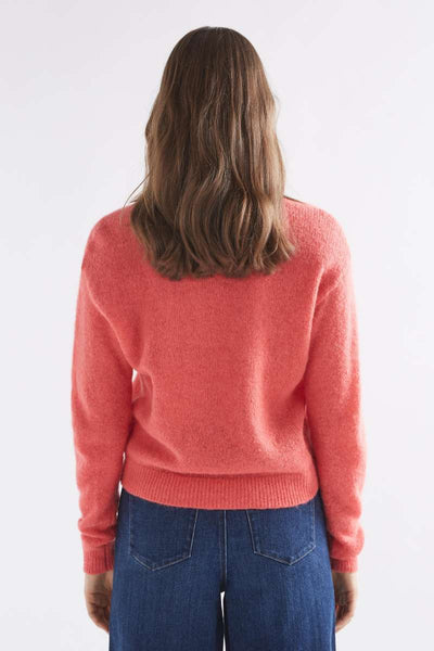 Drue Pink wool cardigan by Melbourne fashion brand, Elk the Label