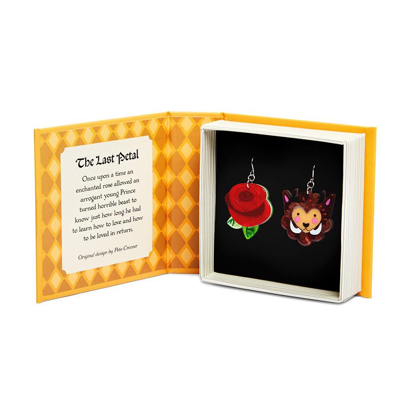 Erstwider x Pete Cromer "Fairytale" collection - The Last Petal Drop Earrings in box