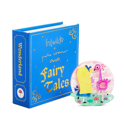 Erstwilder x Pete Cromer Fairytale brooch collection - Wonderland Brooch next to box