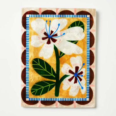 Jones and Co Wall Art Bloom Nouveau White Rectangle