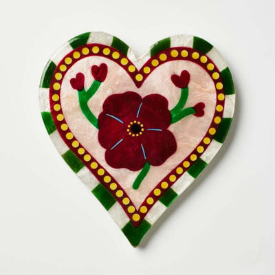 Jones and Co Wall Art Bloom Nouveau in Wine Heart