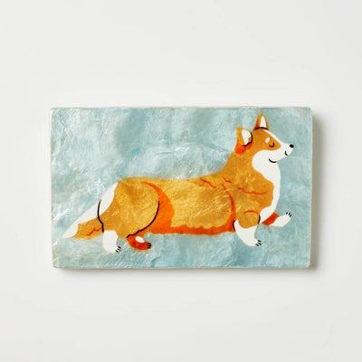 Corgi wall art tile by Jones and CO | Stockist at Zebra FInch Style in Newcastle, NSW