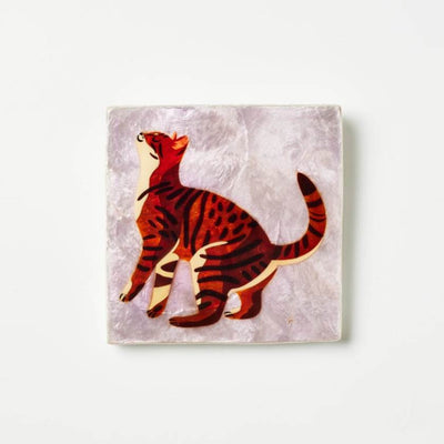 Jones and Co Wall Art Purr Bengal Cat Tile | Stockist at Zebra Finch in Newcastle, NSW