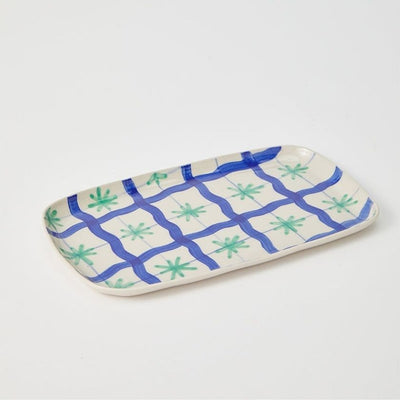 Jones and Co Pinchos Navy Check Tray