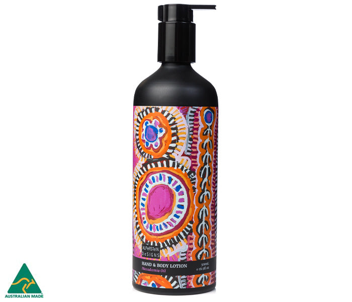 Macadamia oil hand and body lotion by Alperstein Designs
