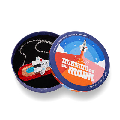Mission To The Moon Necklace in gift box by Erstwilder from their 2023 Mission To The Moon collection