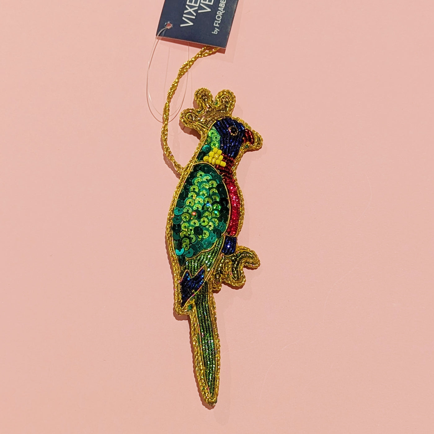 Sequin Queen Lorikeet Decoration