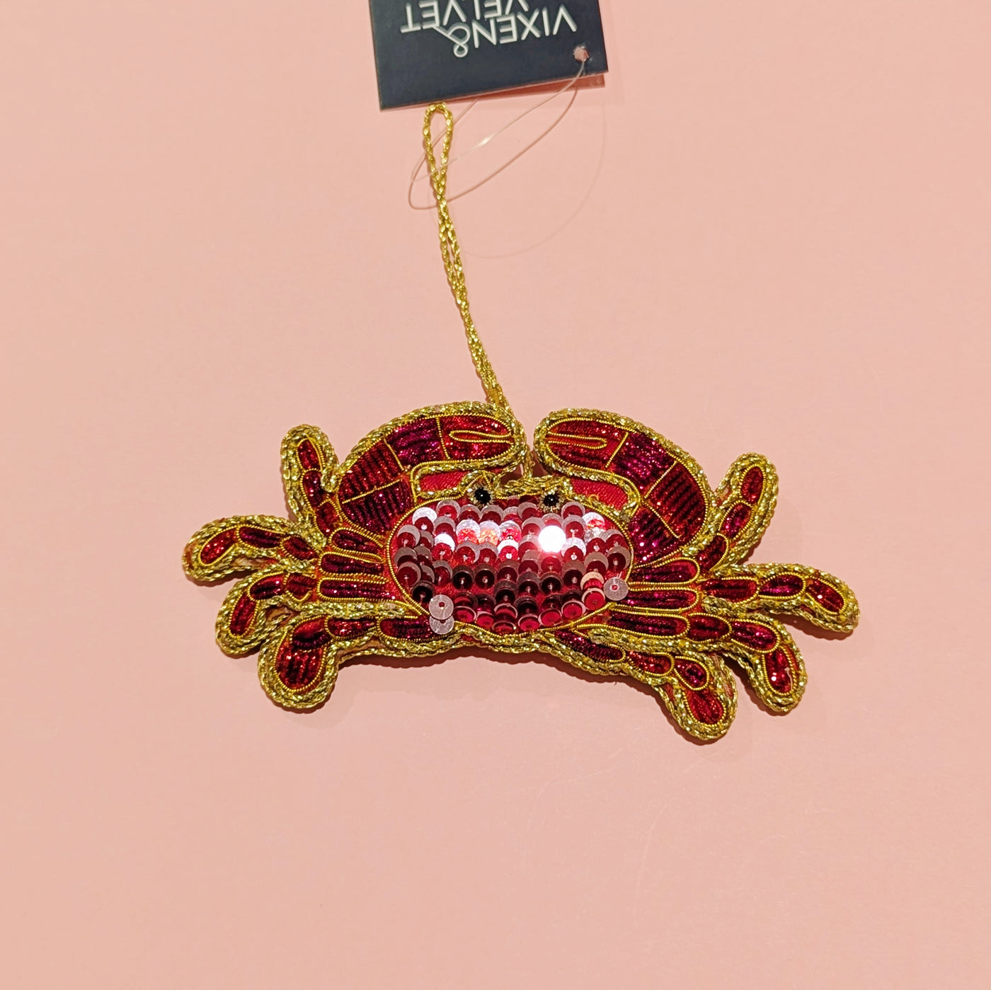 Sequin Crab Decoration