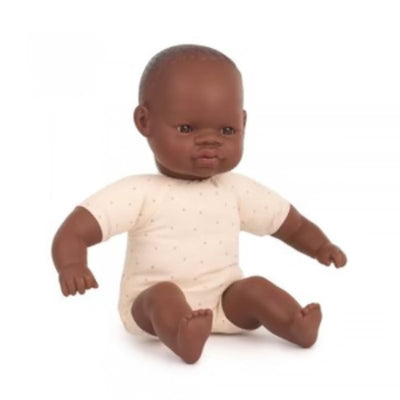 Soft body miniland doll 32cm african