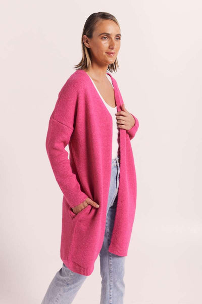 Wear Colour Fuchsia Pink Wool Blend Cardigan - from the sister brand of See Saw