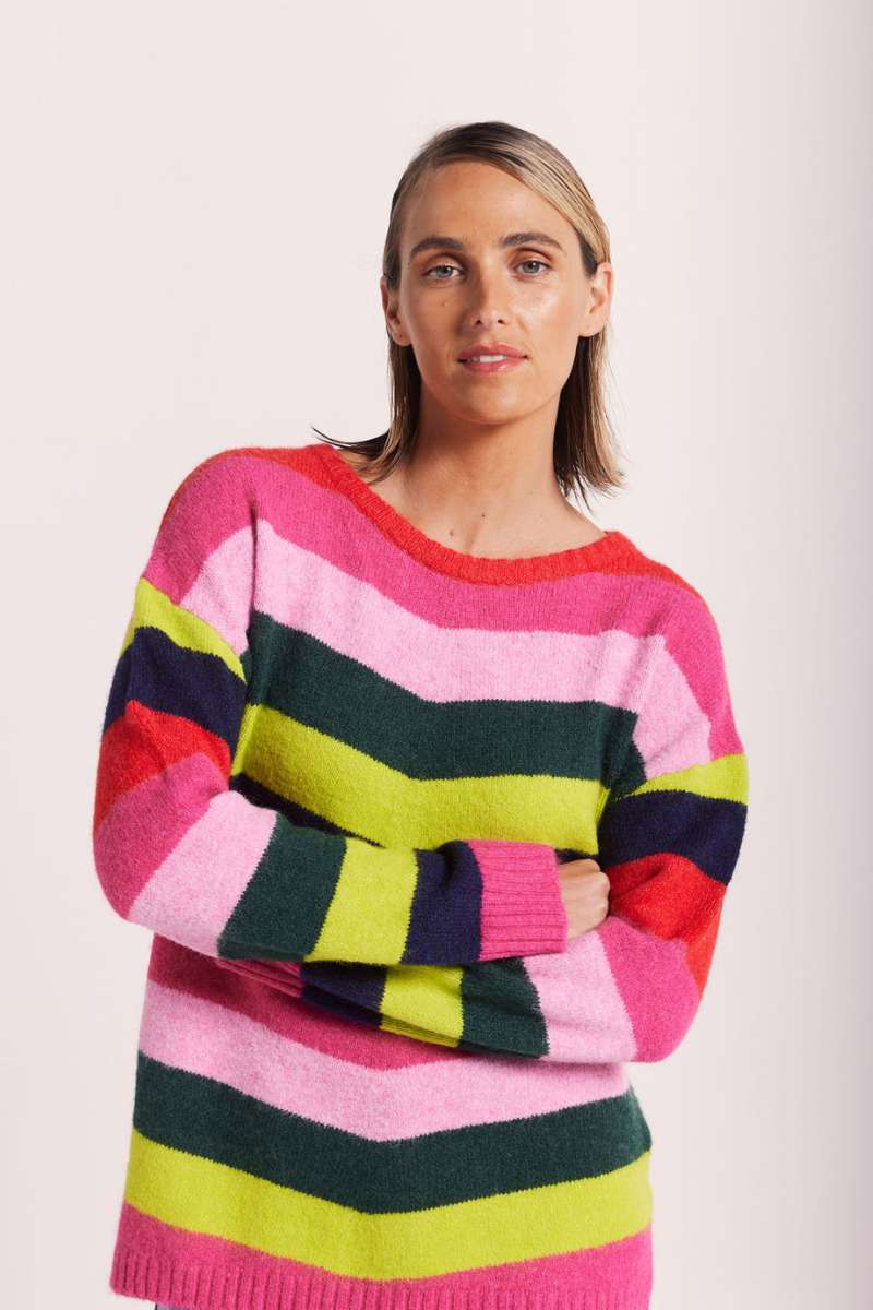 Wear Colour Jungle Boogie Stripe sweater made from a wool blend, from See Saw's sister brand