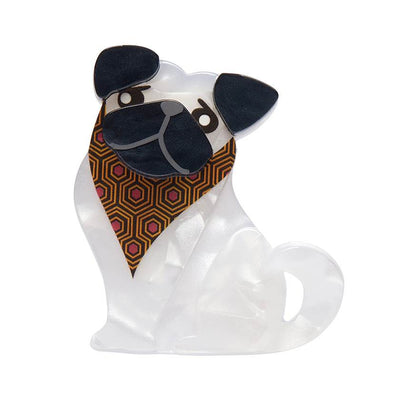 Adoring Polly Pug Dog Mini Brooch by Erstwilder from their Dog Mini Collection