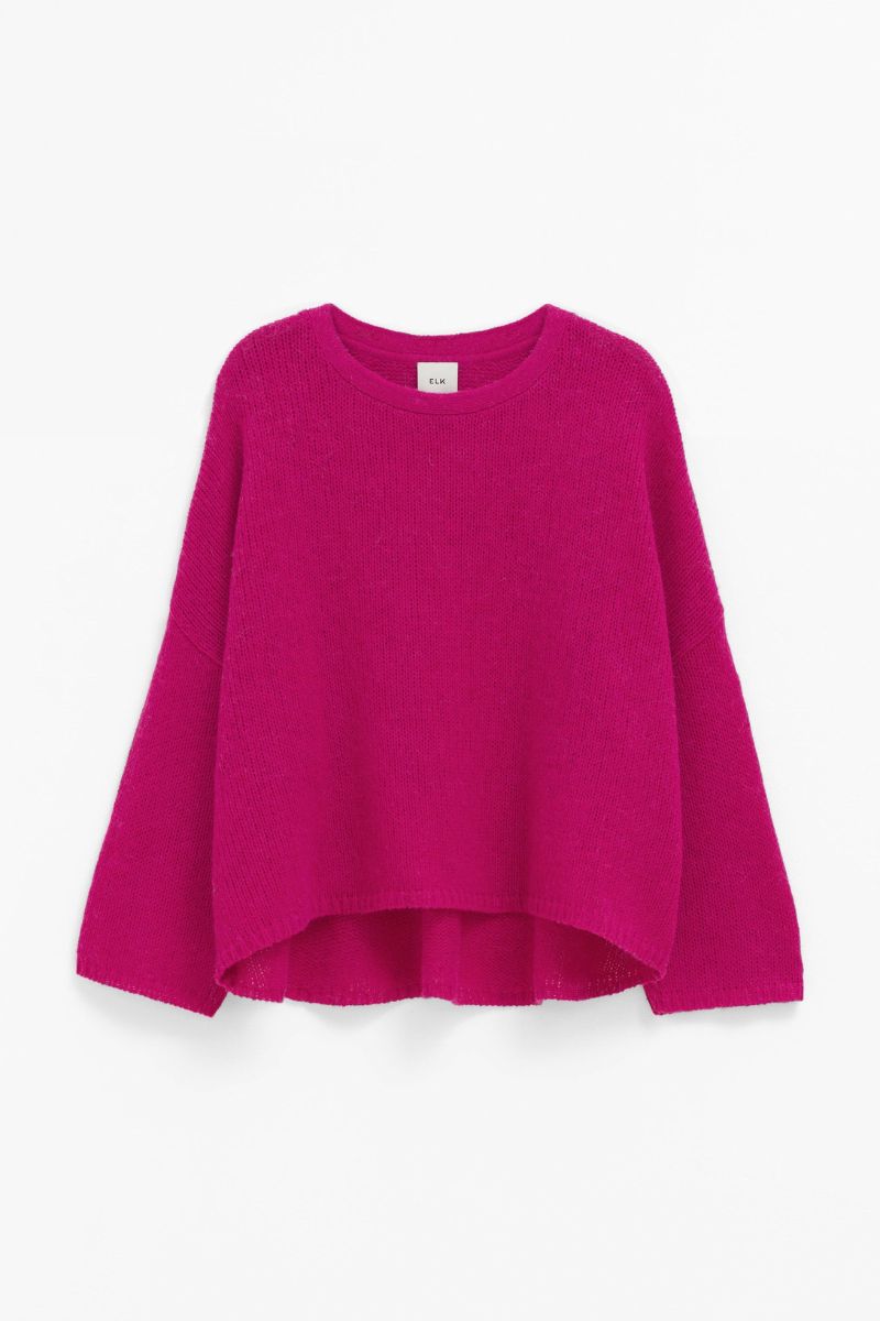Agna sweater in bright pink by Melbourne label, Elk the Label