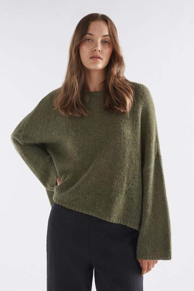 Agna Sweater in Dark Olive by Elk the Label