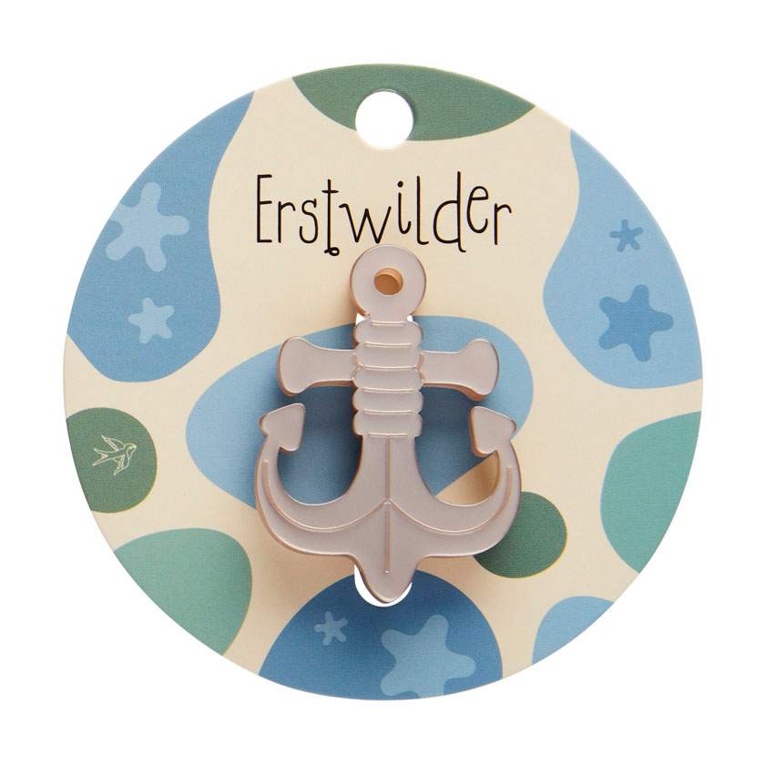 On card - Anchor Simplified mini brooch by Erstwilder from their 2025 Great Barrier Reef collection