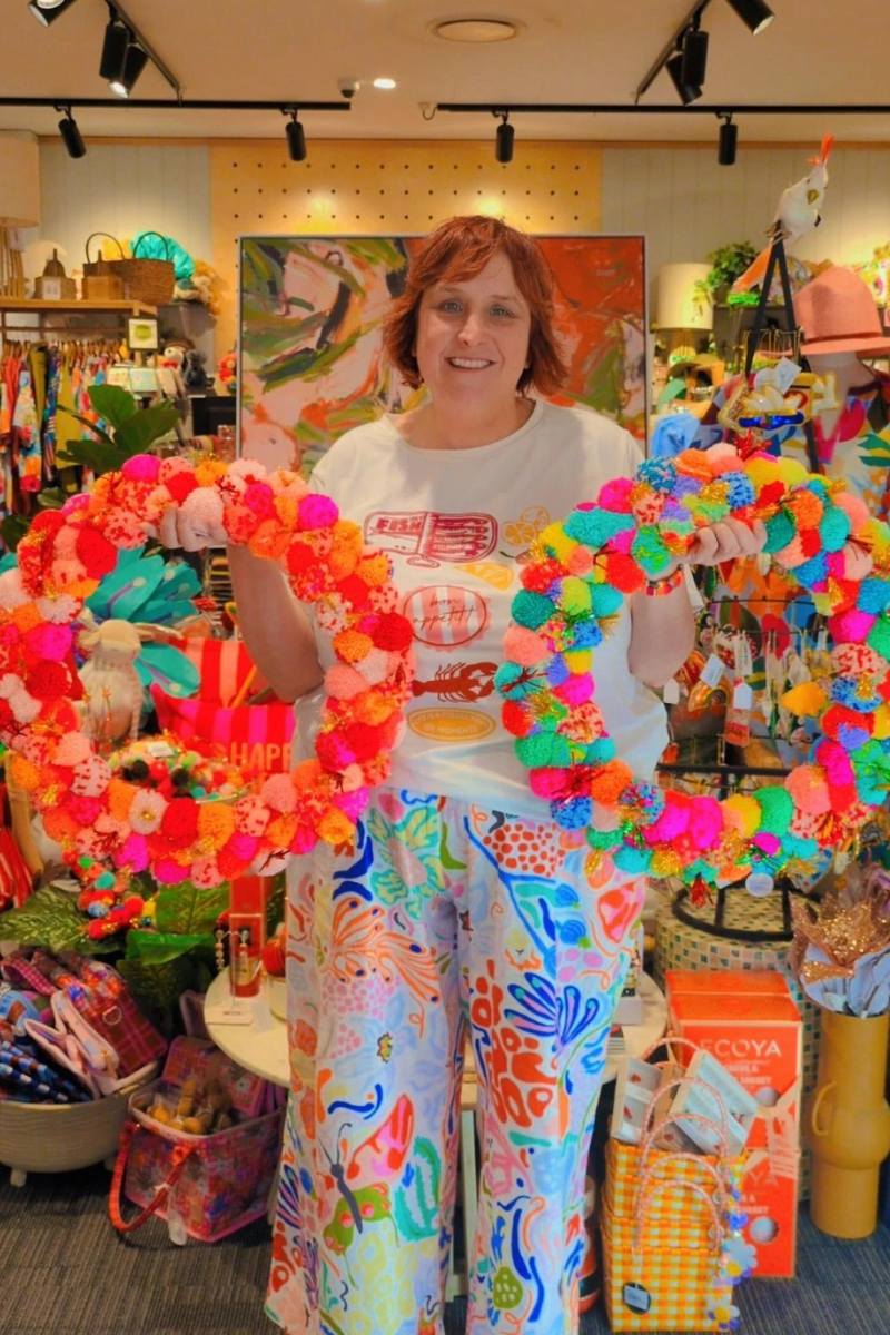 Pom Pom Wreath Rainbow - Large 50cm LOCAL PICKUP ONLY