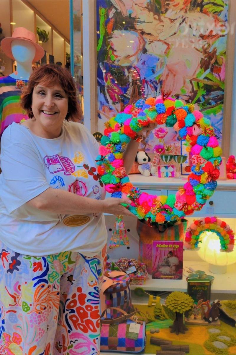 Pom Pom Wreath Rainbow - Large 50cm LOCAL PICKUP ONLY