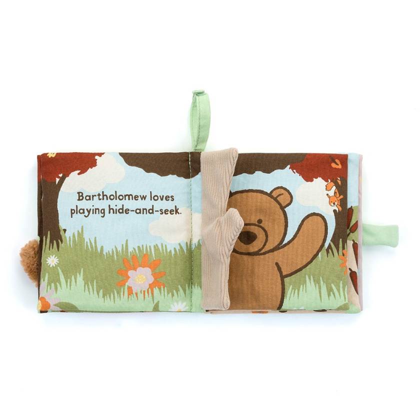 Bartholomew Bear Soft Book | Zebra Finch Style by Jellycat