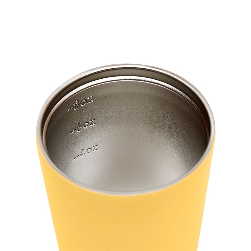 Canary yellow Made By Fressko reusable coffee cup - 8oz