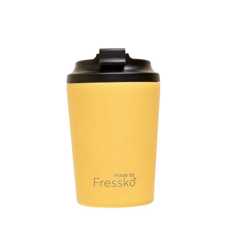 Canary yellow Made By Fressko reusable coffee cup - 8 oz
