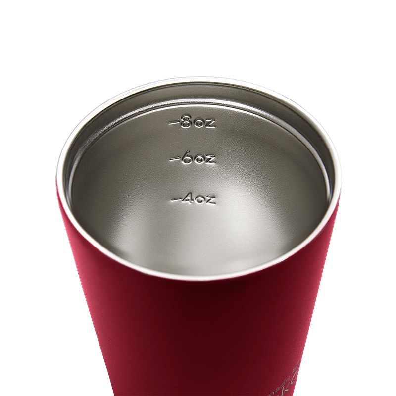 Bino Made by Fressko reusable coffee cup in the colour rouge - 8oz