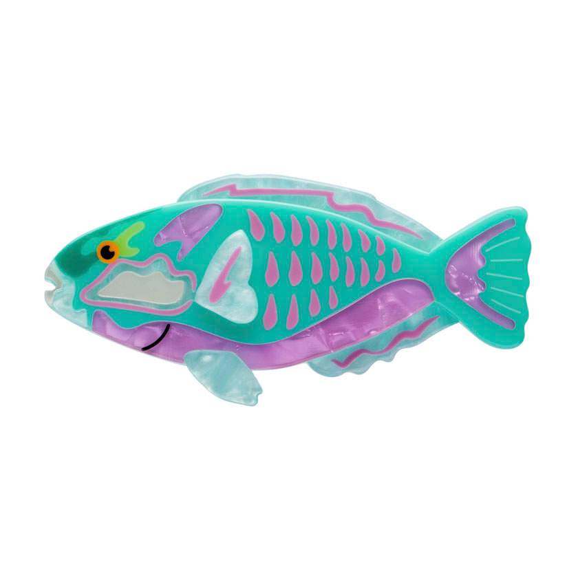 Bleeker's Parrotfish Brooch by Erstwilder from their 2025 Great Barrier Reef Collection