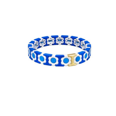 Blue Daisy Tile Bracelet