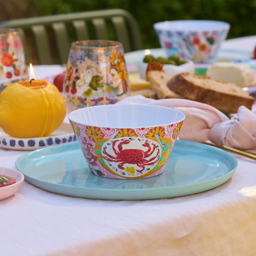 Melamine set of four bowl set by La La Land - Italian Summer design