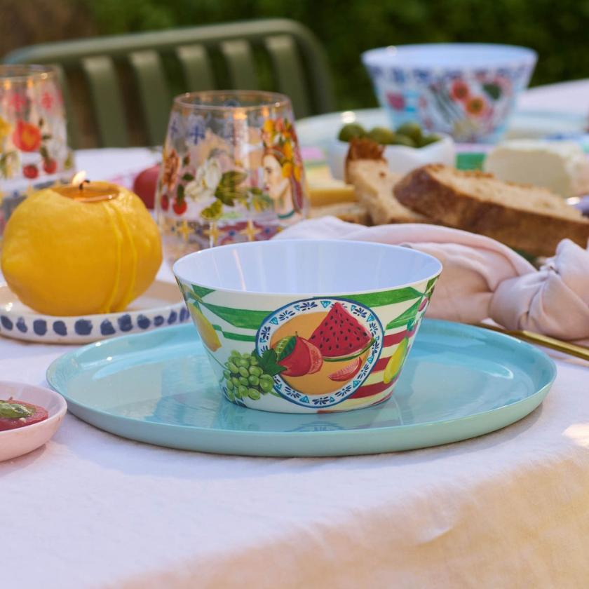 Melamine set of four bowl set by La La Land - Italian Summer design